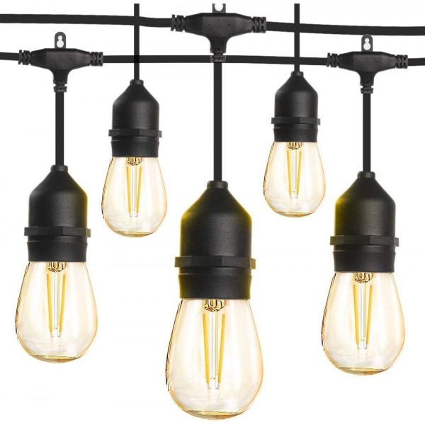 Aootek 27ft Outdoor String Lights with 16 1W Shatt...