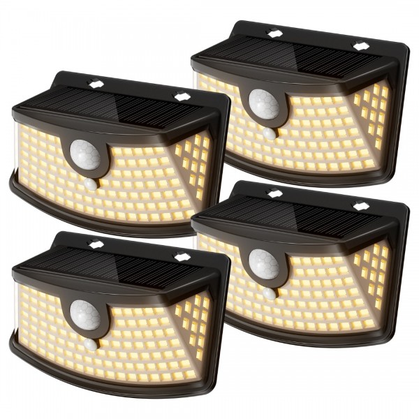 Aootek New Solar Motion Sensor Lights 120 LEDs wit...