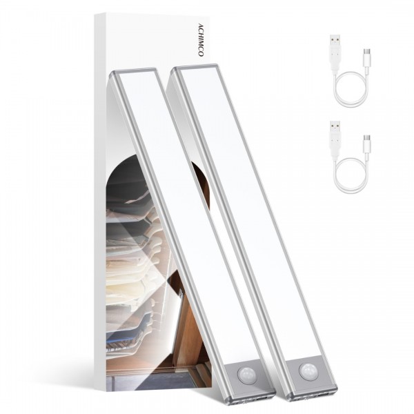 Aootek 10inch Under Cabinet Lighting, 2 Pack Recha...